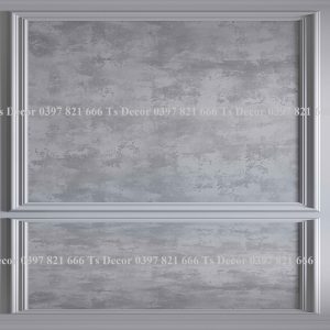Alternative view of Phông Nền Livestream Chụp Ảnh Xám Xi Măng Phào Chỉ 3D 5D Mã P257