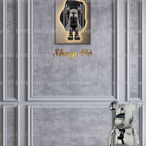 Phông Nền Livestream Chụp Ảnh Xám Xi Măng Phào Chỉ 3D 5D Mã P257 - Ảnh 8