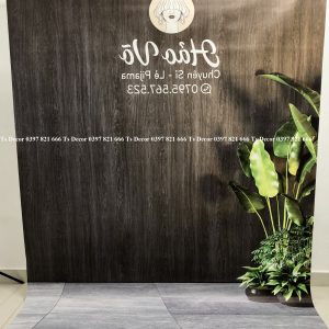 Alternative view of Phông Nền Livestream Chụp Ảnh Giả Tường Gỗ 3D 5D Mã P165
