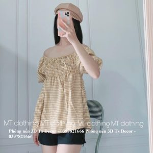 Alternative view of Phông Nền Livestream Chụp Ảnh Giả Tường 3D 5D Mã P147B