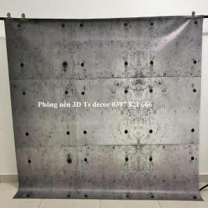 Alternative view of Phông Nền Livestream Chụp Ảnh Nền Xám Xi Măng 3D 5D Mã P288