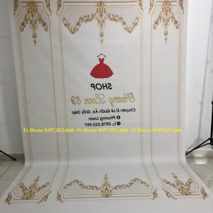 Phông Nền Livestream Chụp Ảnh Phào Chỉ Tân Cổ Điển 3D 5D Mã P268 - Ảnh 3