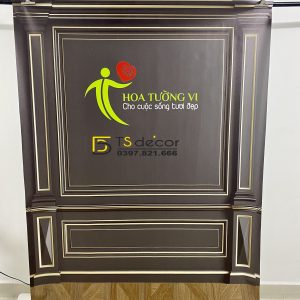 Phông Nền Livestream Chụp Ảnh Phào Chỉ Tân Cổ Điển Màu Trầm 3D 5D Mã P260 - Ảnh 2