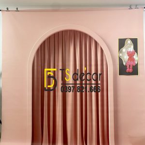 Phông Nền Livestream Chụp Ảnh Cổng Vòm Có Rèm 3D 5D Mã P158 - Ảnh 3