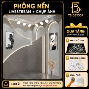 Phông nền livestream sang trọng 3D 5D, background livestream chụp ảnh thời trang, mỹ phẩm, gia dụng Đ2268E/ Đ5687A/ Đ5815D