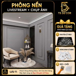Background Phông Nền Livestream 3D 5D Cao Cấp Decor Sang Trọng Tạo Chiều Sâu Không Gian Rộng Đ423/ Đ5908A/ Đ5928