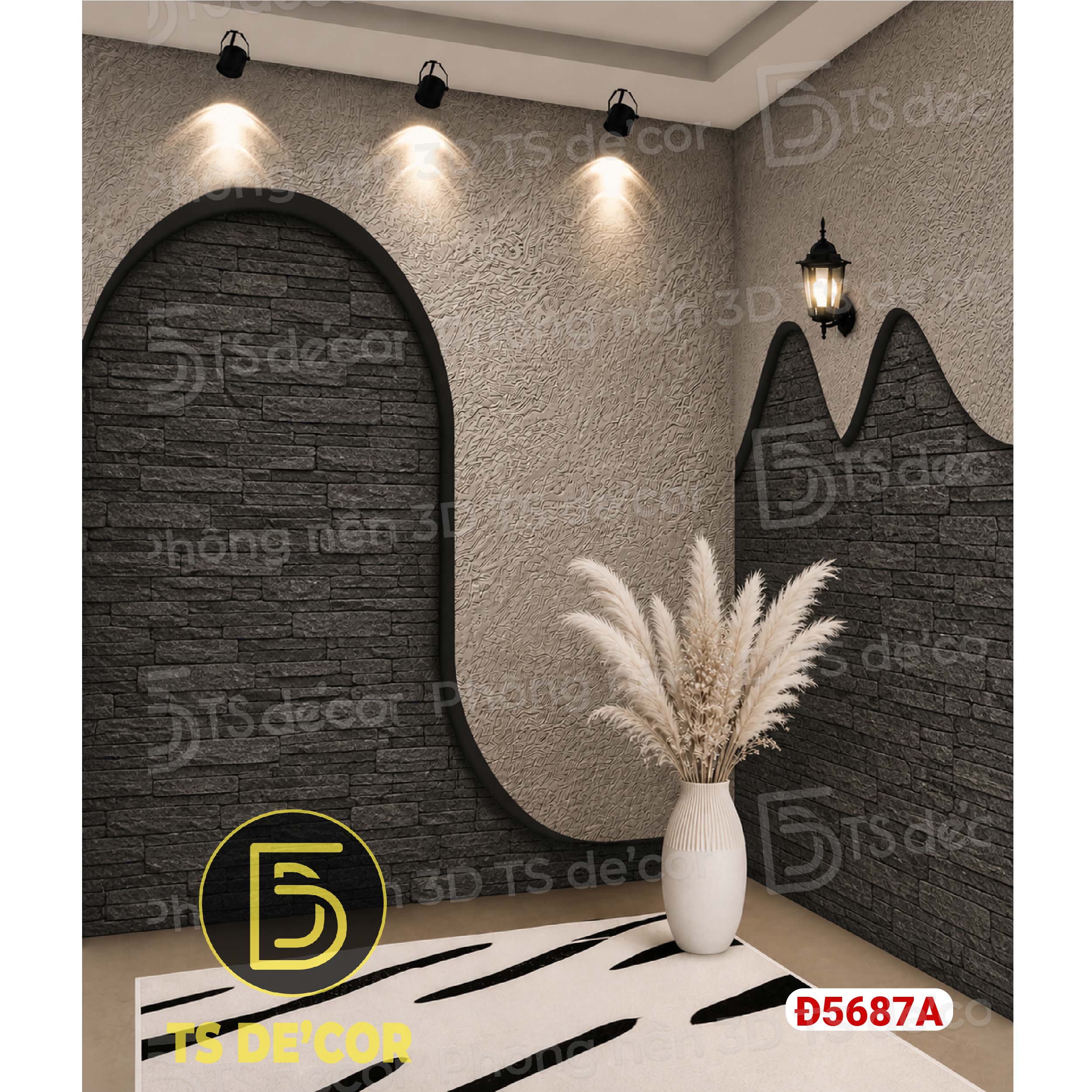 Phông nền livestream sang trọng 3D 5D, background livestream chụp ảnh thời trang, mỹ phẩm, gia dụng Đ2268E/ Đ5687A/ Đ5815D - Ảnh 2