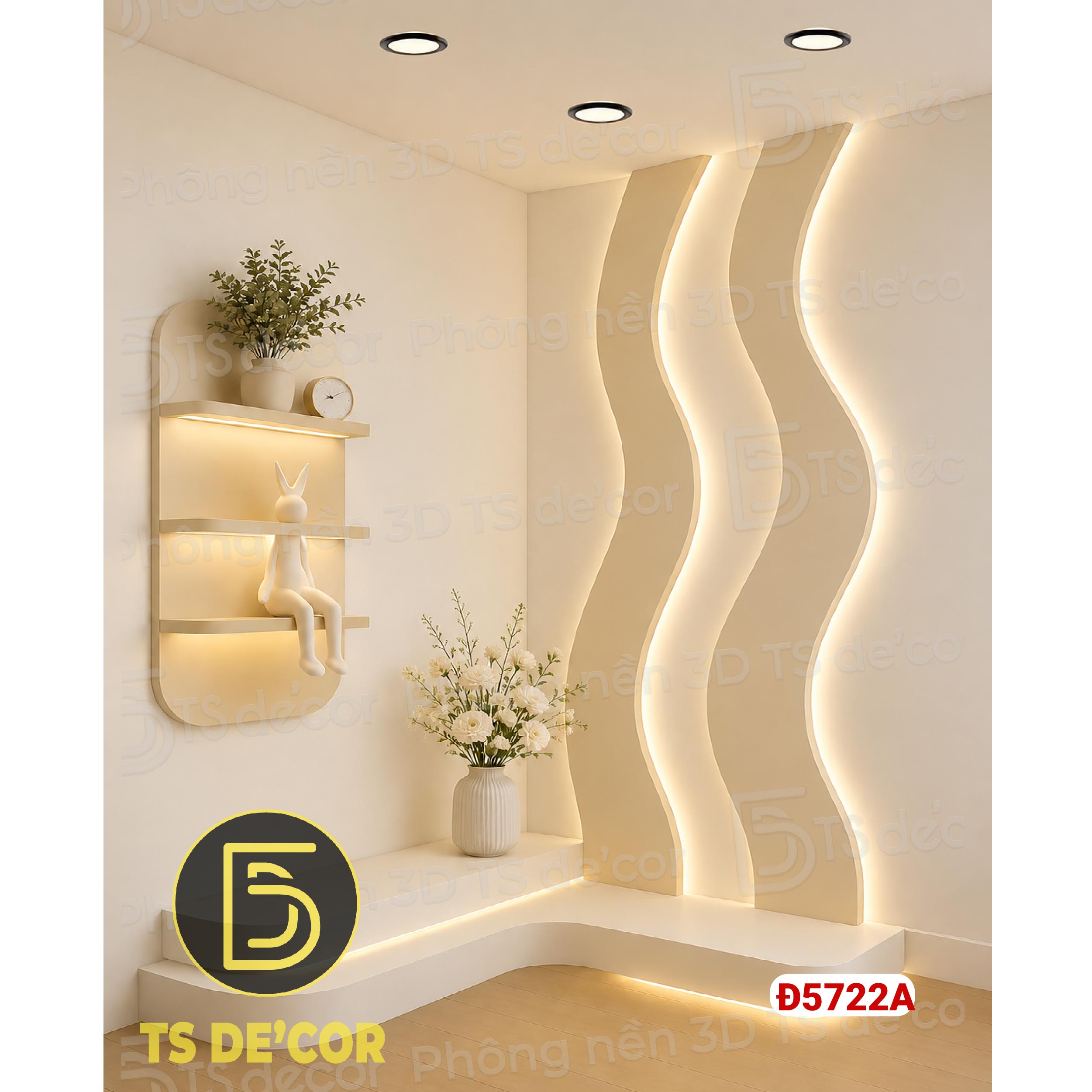Phông nền chụp ảnh livestream 3D 5D, Decor góc livestream mẫu giả góc tạo chiều sâu, không gian rộng Đ5868/ Đ5724/ Đ5735C - Ảnh 3