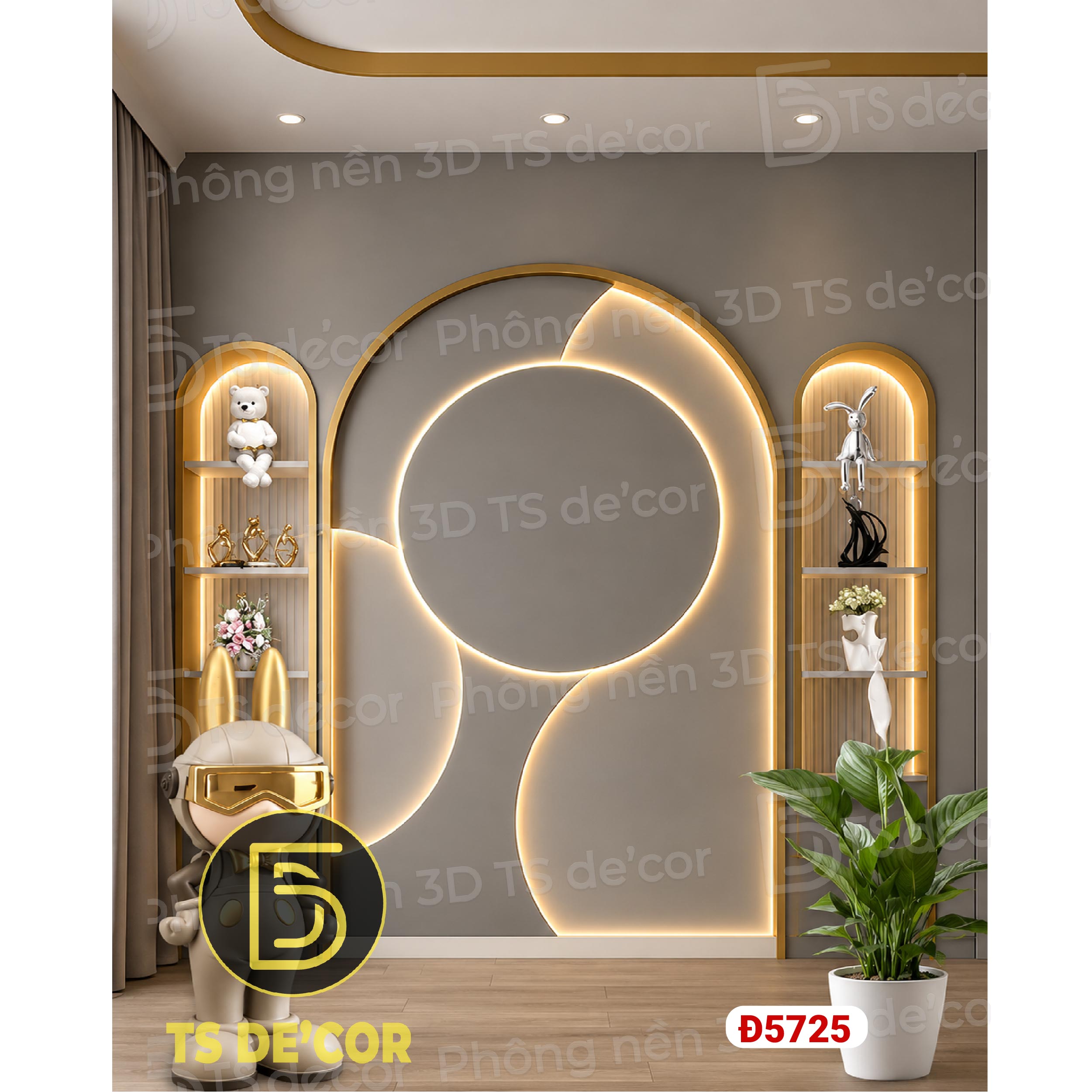 Phông nền chụp ảnh livestream 3D 5D, Decor góc livestream mẫu giả góc tạo chiều sâu, không gian rộng Đ5868/ Đ5724/ Đ5735C - Ảnh 4