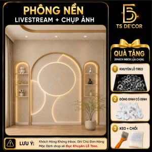 Phông nền chụp ảnh 3D 5D Decor phòng livestream hiện đại, mẫu hottrend xu hướng mới Đ5725A/ Đ5288B/ Đ5891C