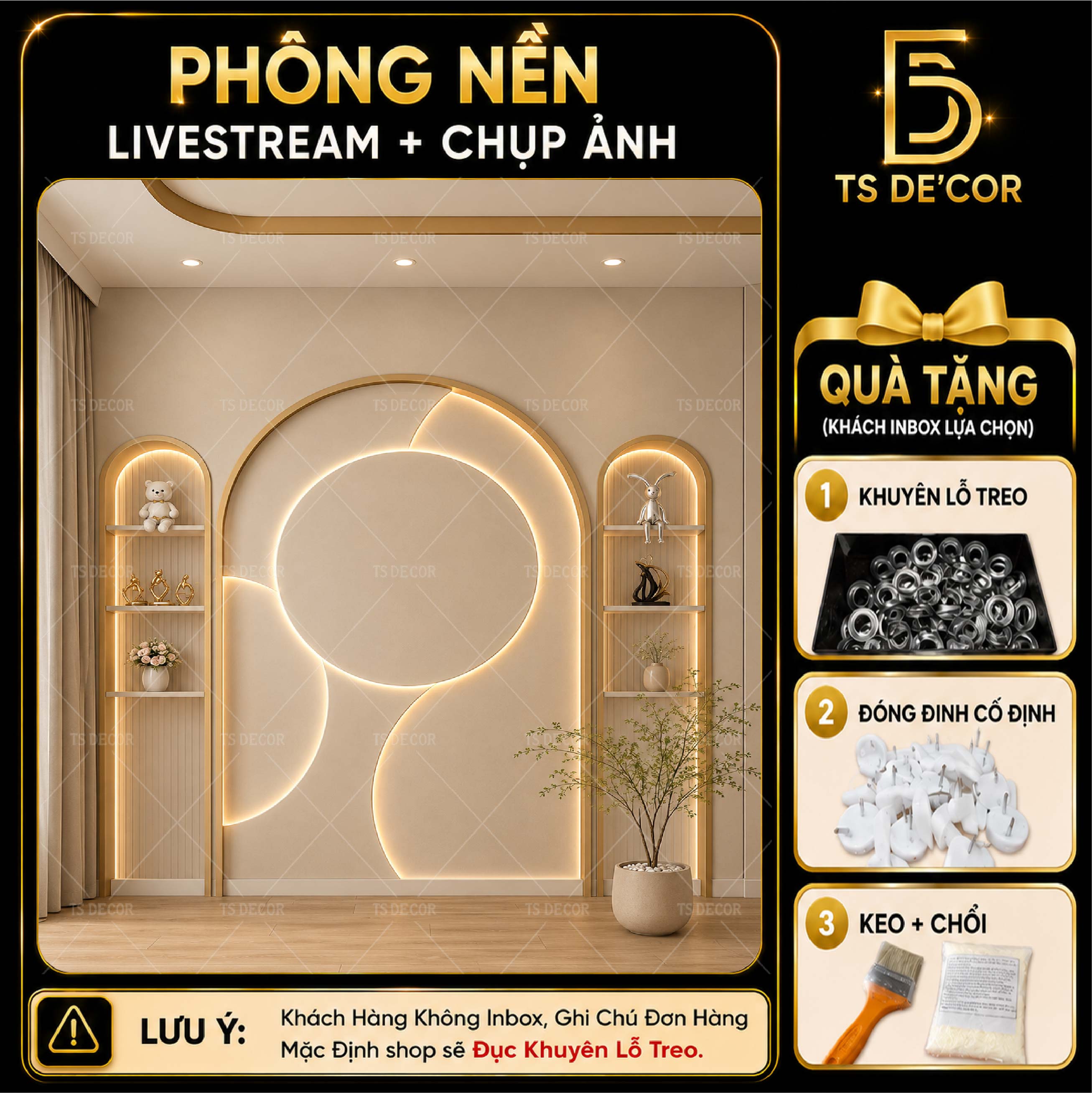 Phông nền chụp ảnh 3D 5D Decor phòng livestream hiện đại, mẫu hottrend xu hướng mới Đ5725A/ Đ5288B/ Đ5891C
