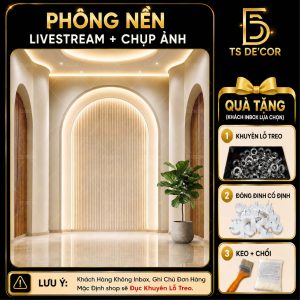 Phông nền livestream 3D 5D cao cấp, hỗ trợ đục lỗ treo tường hoặc keo dán hoặc đinh đóng tường Đ5809/ Đ5868/ Đ5736/ Đ5692