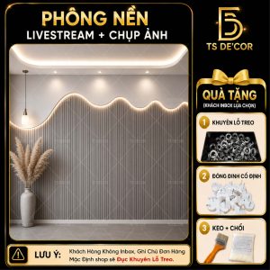 Phông nền chụp ảnh livestream 3D 5D, Decor góc livestream mẫu giả góc tạo chiều sâu, không gian rộng Đ5815C/ Đ5852/ Đ5868B