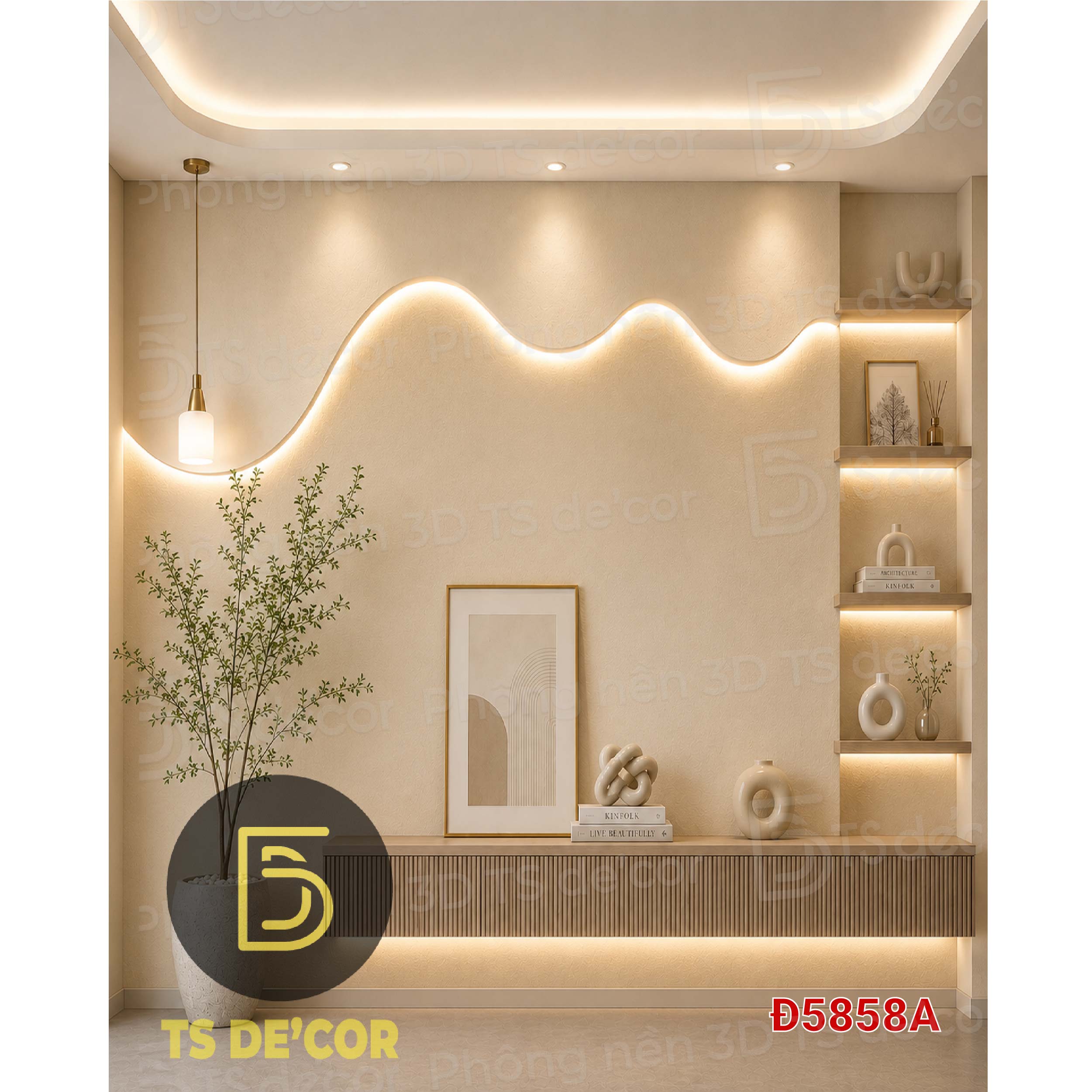 Phông nền chụp ảnh livestream 3D 5D, Decor góc livestream mẫu giả góc tạo chiều sâu, không gian rộng Đ5815C/ Đ5852/ Đ5868B - Ảnh 4
