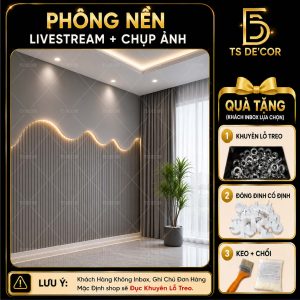 Phông nền chụp ảnh livestream 3D 5D, Decor góc livestream mẫu giả góc tạo chiều sâu, không gian rộng Đ5868/ Đ5724/ Đ5735C