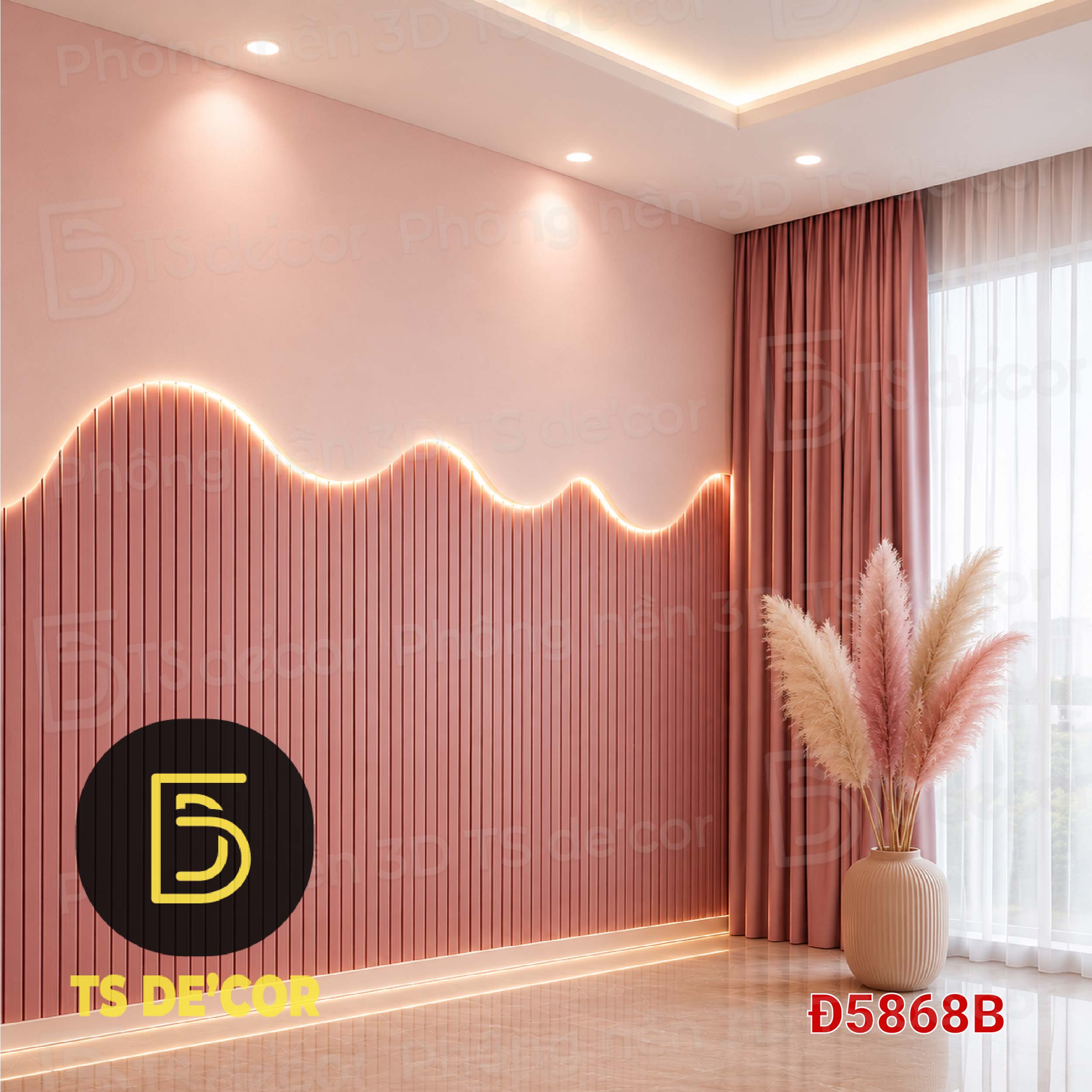 Phông nền chụp ảnh livestream 3D 5D, Decor góc livestream mẫu giả góc tạo chiều sâu, không gian rộng Đ5815C/ Đ5852/ Đ5868B - Ảnh 3