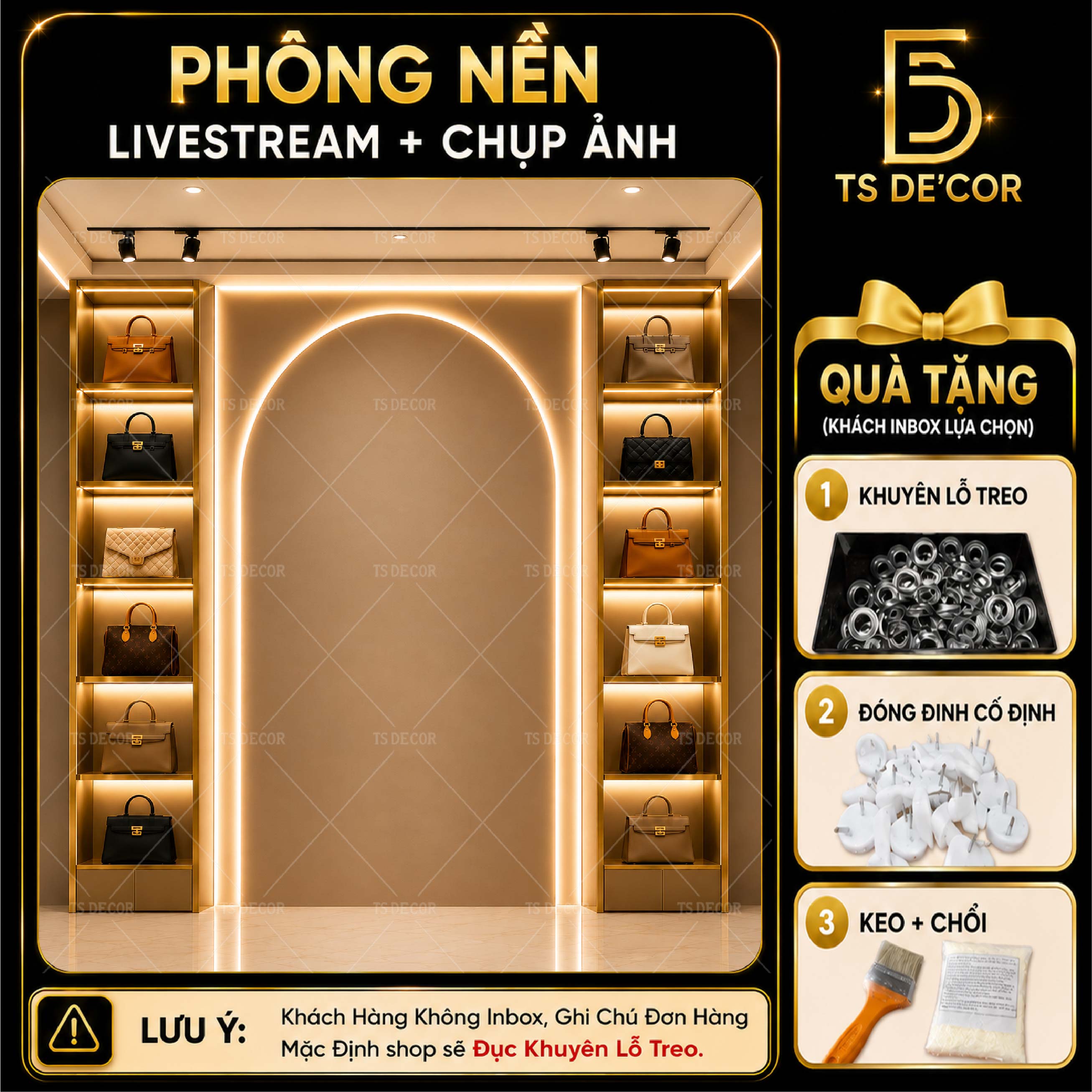 Phông Nền Livestream 3d 5D Decor Livestream Bán Hàng Cao Cấp, nâng tầm góc live chốt đơn hàng Đ5888/ Đ5687E/ Đ5673A
