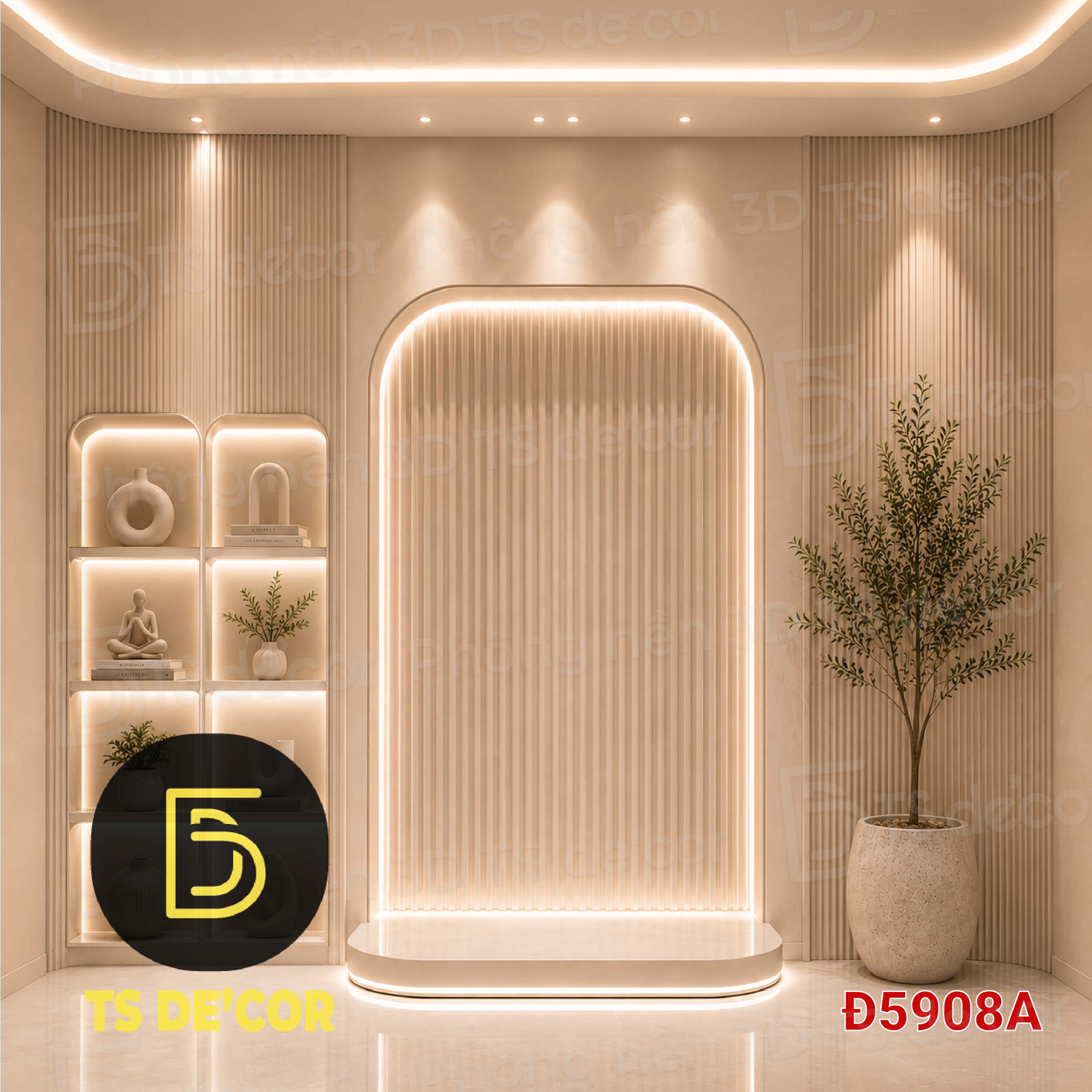 Background Phông Nền Livestream 3D 5D Cao Cấp Decor Sang Trọng Tạo Chiều Sâu Không Gian Rộng Đ423/ Đ5908A/ Đ5928 - Ảnh 4