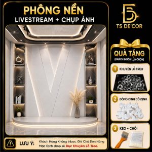 Phông nền Livestream 3D 5D Decor Phòng Livestream đẹp, thúc đẩy bán hàng online hiệu quả Đ5939B/ Đ5734/ Đ5826