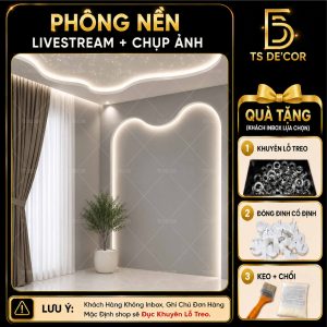 Phông Nền Livestream 3D 5D Decor Livestream Bán Hàng Cao Cấp Nhiều Kích Thước Lựa Chọn Đ5975A/ Đ1000B/ Đ6009
