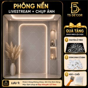 Phông Nền Decor Góc LIVESTREAM bán hàng, chụp ảnh sản phẩm sắc nét, hiện đại, hỗ trợ Live Đ5976B/ Đ5825/ Đ6002/ Đ1344