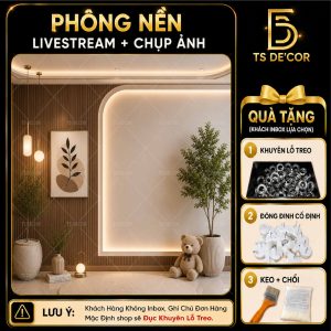 Phông Nền Chụp Mẫu Livestream - Quay Video Chuẩn Studio Đẹp Nét, Hỗ Trợ Đục Lỗ Treo Đ6010A/ Đ5847/ Đ6037