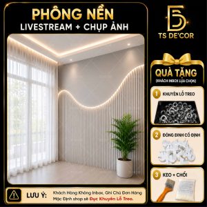 Phông Nền Livestream Cao Cấp Sang Trọng Decor Góc Live Chân Thực, Sắc Nét Màu Đẹp Đ6024/ Đ1000A/ Đ6037A
