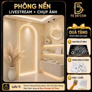 Phông Nền Livestream thời trang 3D 5D Sang Trọng Decor Góc Live Cao Cấp, hiệu ứng giả led nổi bật Đ6044/ Đ6031/ Đ6037B