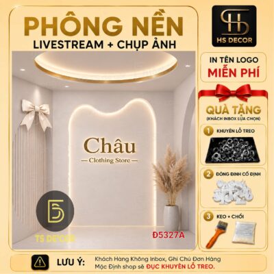 Background Livestream Chuẩn Studio, Phông Nền Chụp Ảnh Bán Hàng Tặng Phụ Kiện Để Cố Định Đ5327A/ Đ5770/ Đ5893