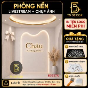 Phông Nền Livestream Nơ Cho Shop Thời Trang Nữ, Phông Live 5D Vải Lụa Kim Tuyến Cao Cấp Dày Dặn Đ6090A/Đ6177/ Đ6206A