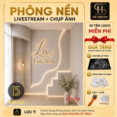 Phông Nền Livestream 3D 5D Tạo Chiều Sâu Giúp Rộng Góc Live, Background Chụp Ảnh Bán Hàng Online Đẹp Đ5723B/  Đ6189/ Đ6201B