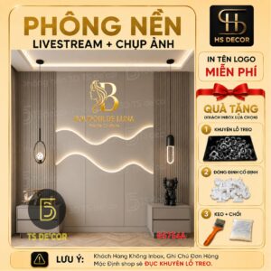 Phông Nền Livestream Cho Shop Thời Trang Nam Nữ, Phông Nền Live 5D Vải Lụa Kim Tuyến Cao Cấp Dày Dặn Đ5754A/ Đ5949/ Đ6203