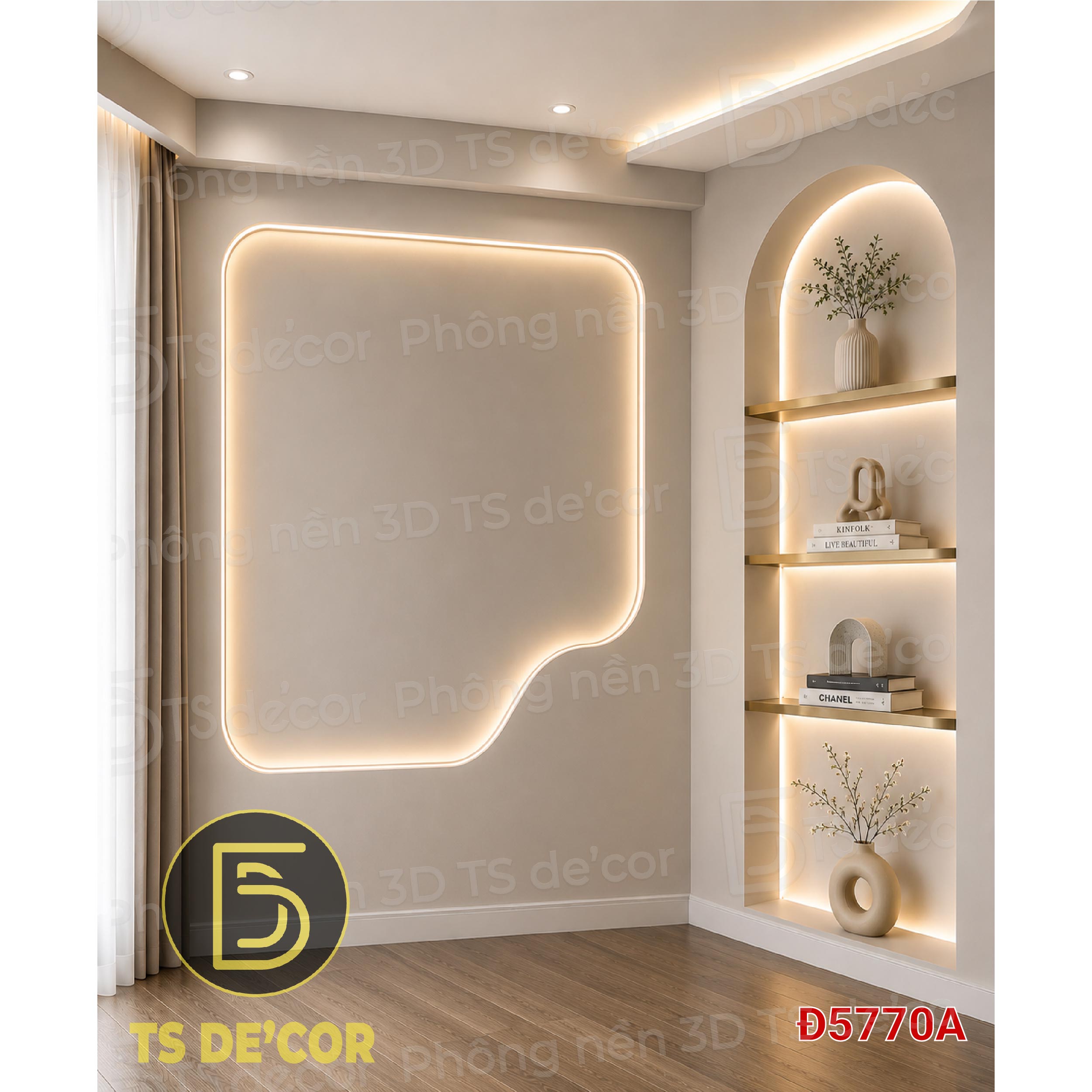 Phông Nền Chụp Ảnh Livestream Background Bán Hàng Xu Hướng Mới In Vải Lụa Kim Tuyến Bắt Mắt Đ6053B/ Đ5993/ Đ5770A - Ảnh 2