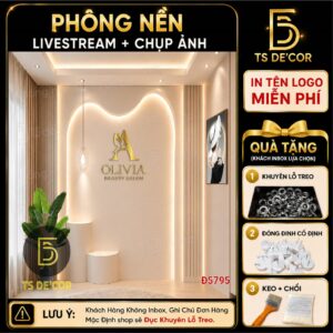 Phông Nền Livestream Background Chụp Ảnh 5D HỖ TRỢ CHÈN CHỮ THÔNG TIN YÊU CẦU tặng phụ kiện Đ5795/ Đ5724C/ Đ5801C