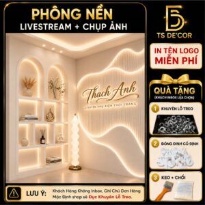 Phông Nền Livestream - Chụp Ảnh Hiện Đại Bán Hàng 3D 5D In Chân Thực Sắc Nét Hỗ Trợ Đục Lỗ Treo Đ5812/ Đ5856B/  Đ6149