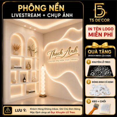 Phông Nền Livestream - Chụp Ảnh Hiện Đại Bán Hàng 3D 5D In Chân Thực Sắc Nét Hỗ Trợ Đục Lỗ Treo Đ5812/ Đ5856B/  Đ6149