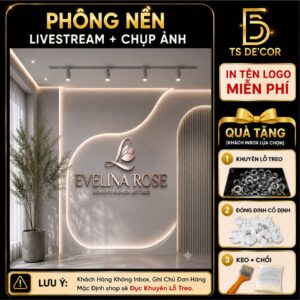 Background Decor Góc Live Bán Hàng Lên Hình Đẹp Livestream Chuẩn Studio Vải Lụa Kim Tuyến Cao Cấp Đ5899/ Đ5804B/ Đ6180B