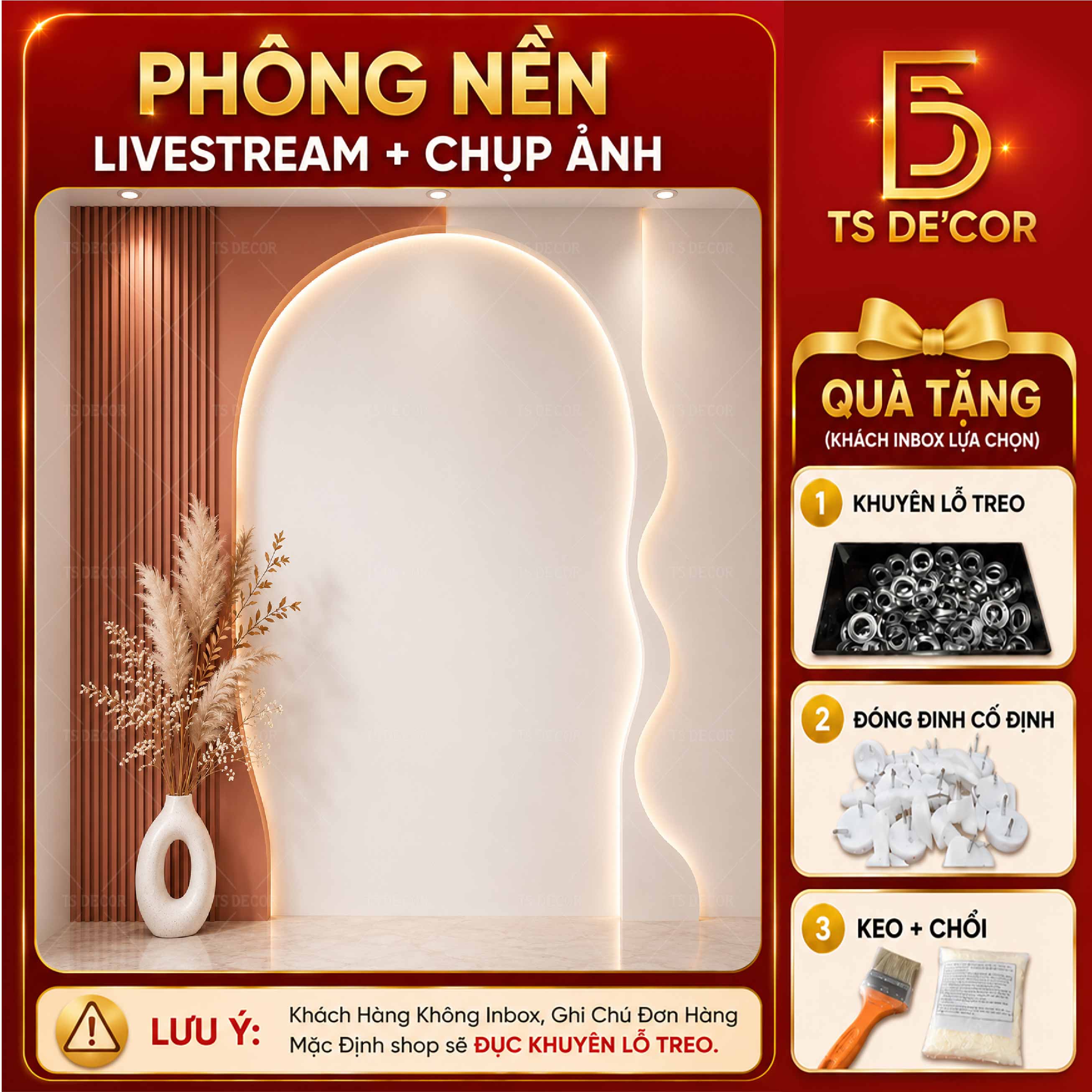 Phông Nền Livestream 5D Tạo Chiều Sâu, Background Chụp Ảnh Bán Hàng Online Thu Hút Mắt Xem Đ6000/ Đ5769/ Đ6037C