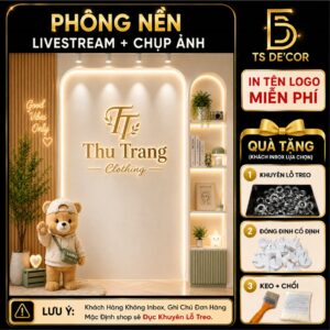 Phông Nền Livestream Chuẩn Studio – Sáng Mặt Không Loá Chụp Ảnh Sản Phẩm Bán Hàng Hỗ Trợ Đục Lỗ Treo Đ6004/ Đ5686C/ Đ5815
