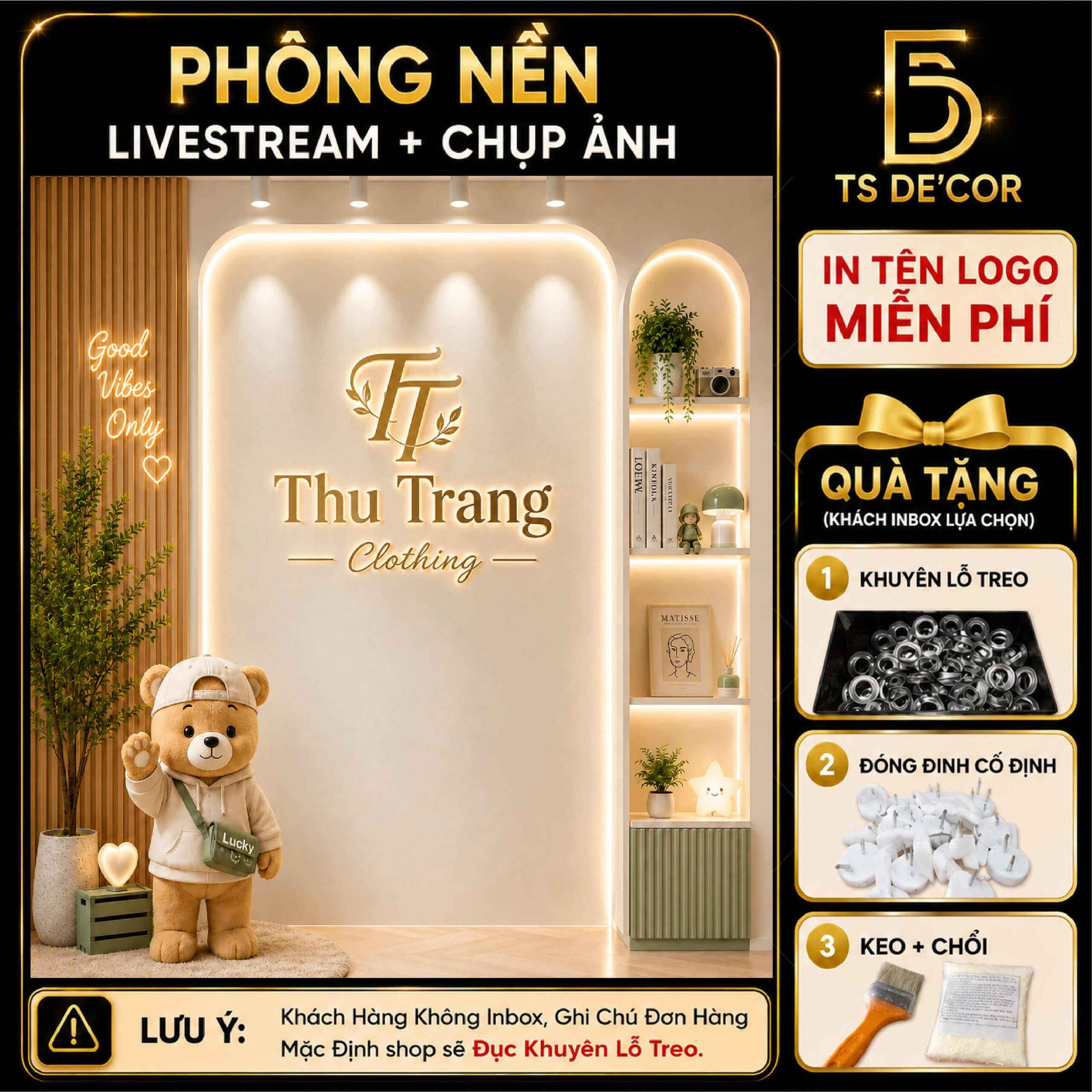 Phông Nền Livestream Chuẩn Studio – Sáng Mặt Không Loá Chụp Ảnh Sản Phẩm Bán Hàng Hỗ Trợ Đục Lỗ Treo Đ6004/ Đ5686C/ Đ5815