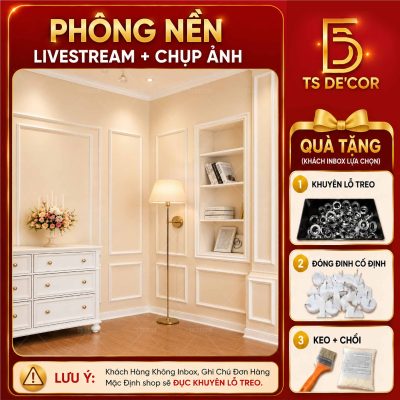 Phông Nền Livestream Chuẩn Studio – Sáng Mặt Không Loá, Giả Đèn Led Sáng Hỗ Trợ Chèn Thông Tin Đ6023B/ Đ5972/ Đ6044