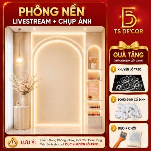 Phông Nền Chụp Ảnh Livestream Background Bán Hàng Xu Hướng Mới In Vải Lụa Kim Tuyến Bắt Mắt Đ6053B/ Đ5993/ Đ5770A