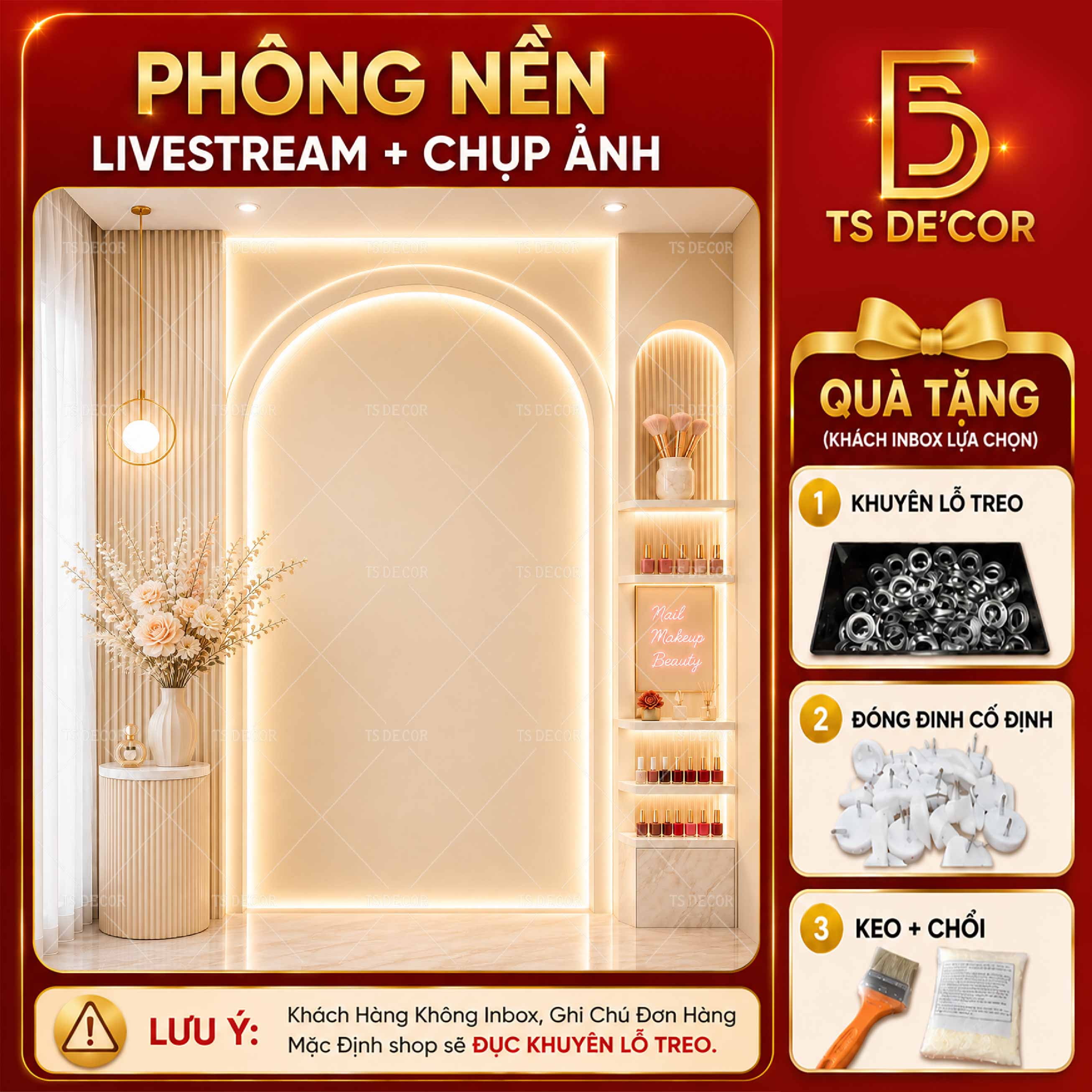 Phông Nền Chụp Ảnh Livestream Background Bán Hàng Xu Hướng Mới In Vải Lụa Kim Tuyến Bắt Mắt Đ6053B/ Đ5993/ Đ5770A
